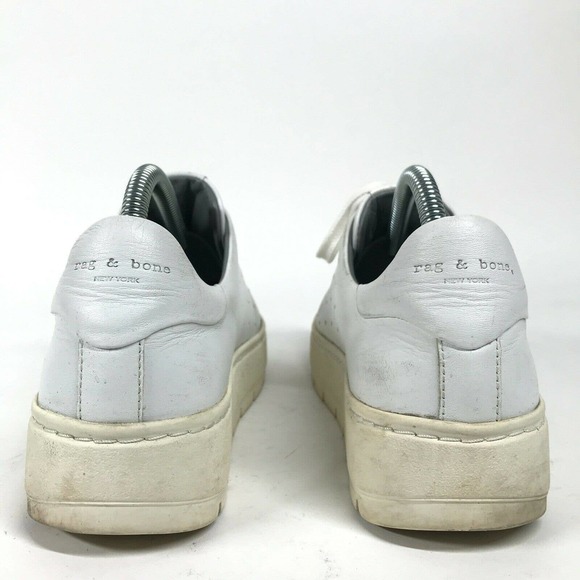 rag & bone Linden White Leather Platform Sneaker Athletic Shoes • Women's 8.5 - Picture 3 of 9